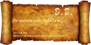 Draskovics Dóra névjegykártya