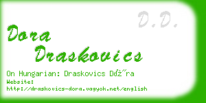 dora draskovics business card